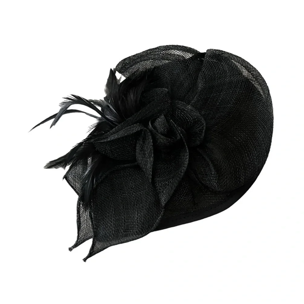 NWOT Black Color Fascinator Hat for Women Tea Party Wedding Kenturky Derby Hat